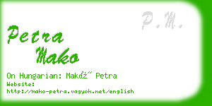 petra mako business card